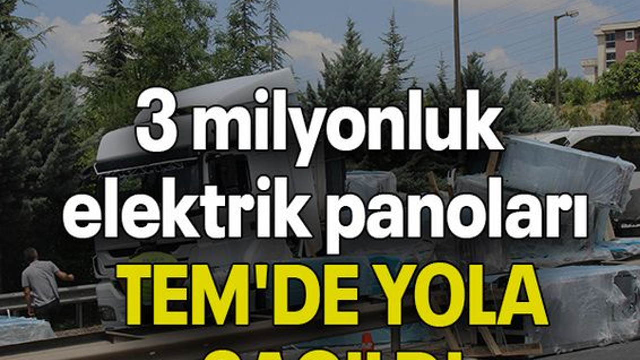 3 milyonluk elektrik panoları TEM'DE YOLA SAÇILDI